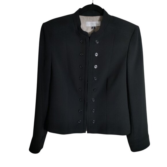 TAHARI Arthur‎ Levine Women's Suit Jacket Size 12 Black Hook w/Eye closure - Picture 1 of 9